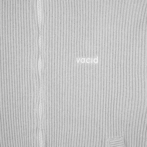 Logo Knit Zip-Up Heather Grey