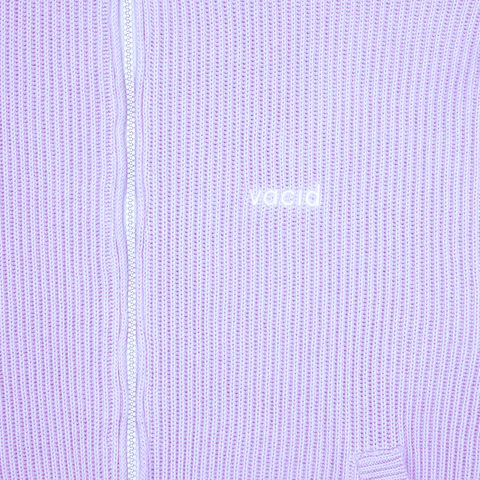 Logo Knit Zip-Up Lavender